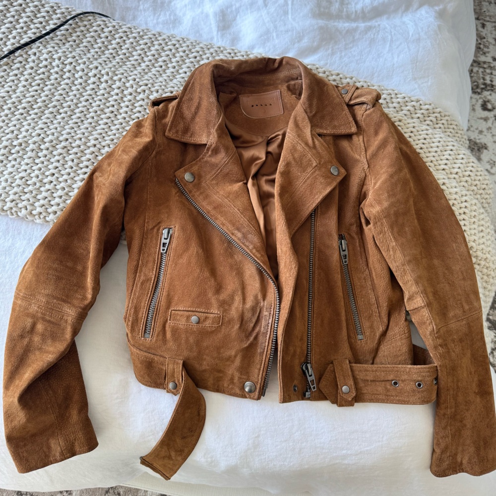 Brown Suede Biker Jacket
